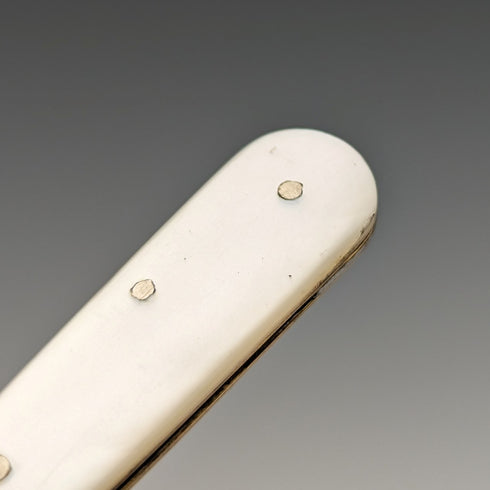 1930年 英国ヴィンテージ 白蝶貝ハンドル 純銀ブレード ペンナイフ William Needham